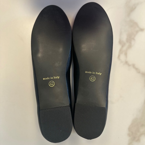 FRENCH SOLE Lola Black Leather Round Toe Ballet Flats - EUR 42 - Picture 9 of 15